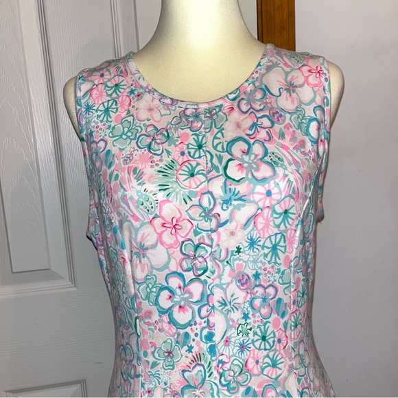 Lilly Pulitzer Kinsey Dress Sleeveless Fit and Flare in Resort White Love Bug - Picture 4 of 14